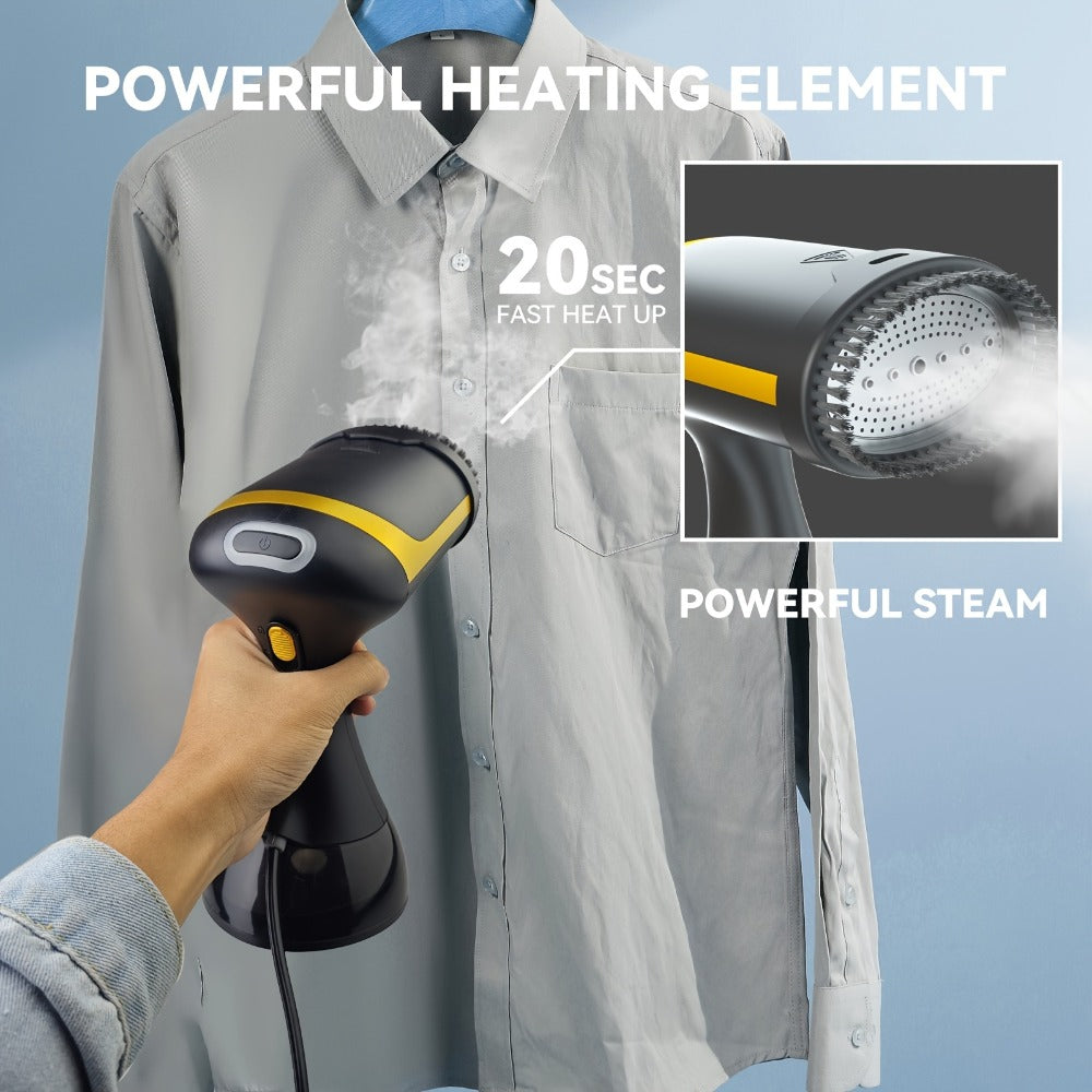 Handheld Garment Steamer 1100W Portable Steam Iron for Clothes, Vertical Hanging Wrinkle Remover with Stainless Steel Soleplate, 300ml Water Tank, 20s Fast Heat-Up, Travel & Home Fabric Steamer