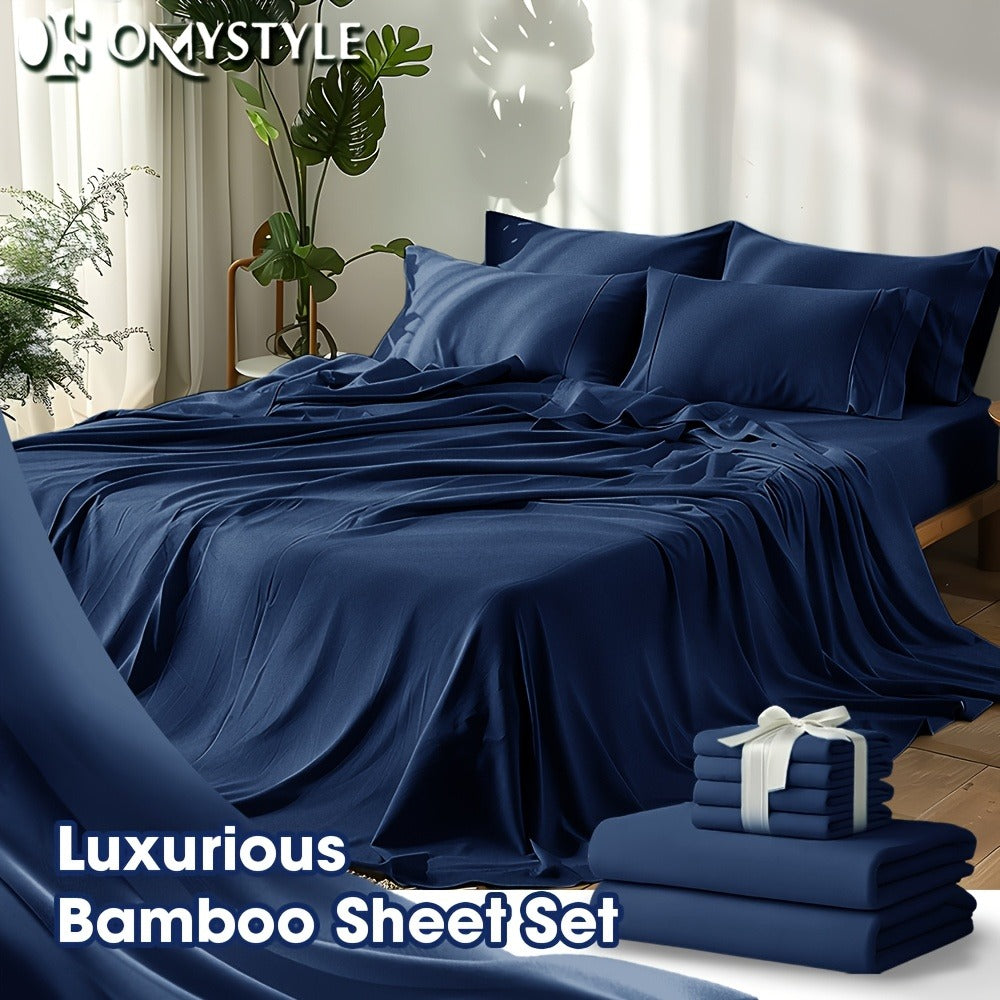 Fitted Sheet Set Cooling Deep Pocket - 2000TC Soft Microfiber Bed Sheet, Shrink Fade Wrinkle Resistant, 11 Colors 4 Sizes