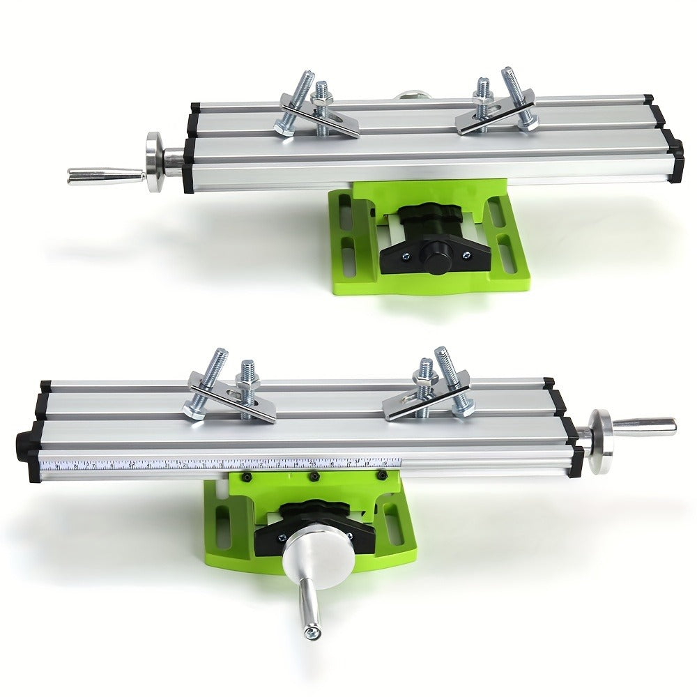 Cross Slide Table BG-6300 Compound Milling Drilling Worktable X-Y Axis Adjustable Bench Drill Press Work Table for Mini Drill Machine