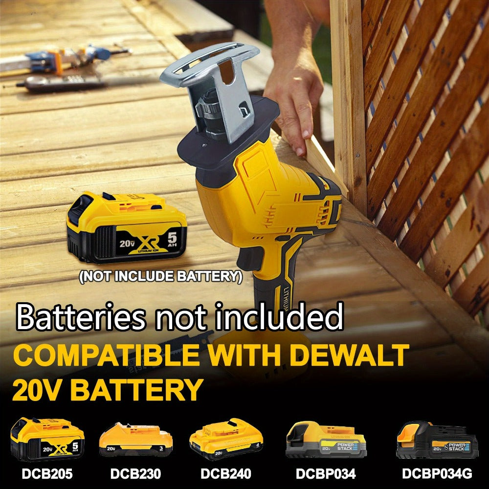 Reciprocating Saw Brushless Cordless for DeWalt 20V Battery ¨C 0-3500 SPM Variable Speed, Tool-Free Blade Change, 4 Saw Blades Included, for Wood, Metal & PVC Cutting (Battery Not Included)
