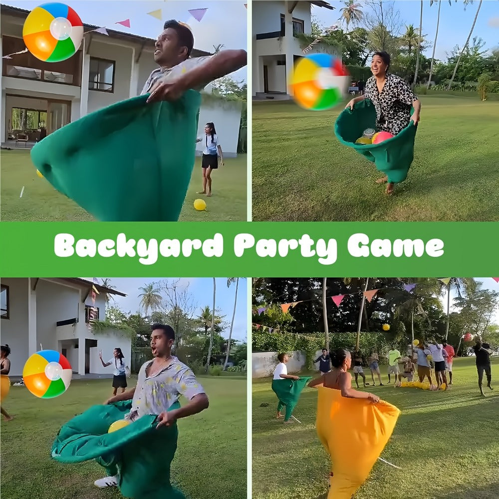 Grandma Pants Yard Game Inflatable Outdoor Party Game Set with Elastic Ball & Air Pump, Polyester