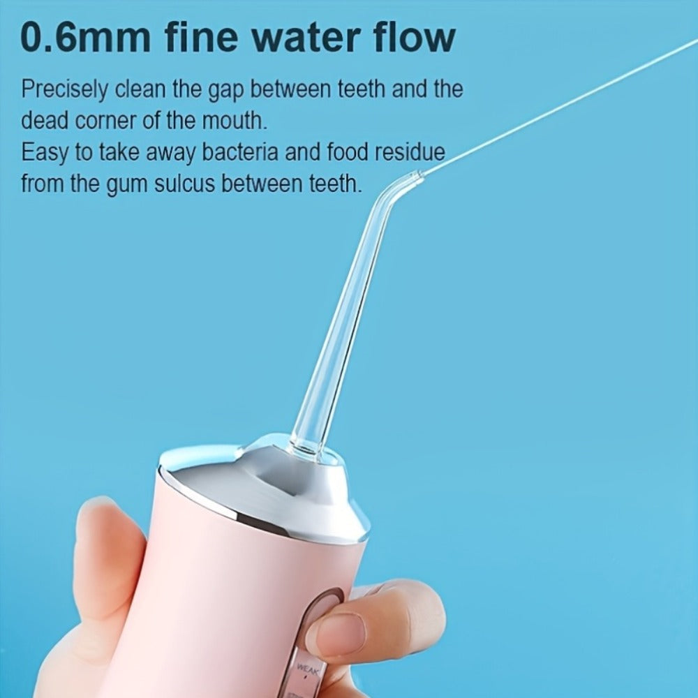 Cordless Oral Irrigator Water Flosser - 3-Mode Portable Electric Dental Cleaner with 4 Function Nozzles, Fully Automatic Oral Scrubber, Plaque Removal, USB Rechargeable, Travel-Friendly, Home Dental Care