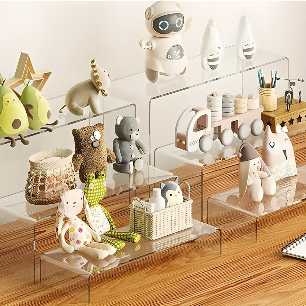 Clear Acrylic Risers Display Stands Set Funko Pop Cupcake Jewelry