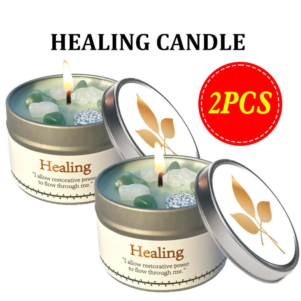 Manifestation Candles Scented Soy Wax with Golden Crystal ¨C Law of Attraction Abundance Candle for Meditation, Yoga & Focus | Spiritual Gift for Women with Guidance Card | Christmas, Birthday, New Year