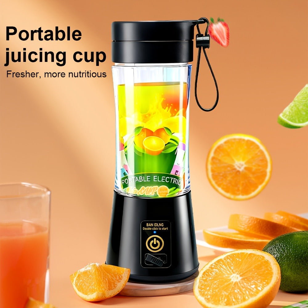 Portable Blender Cup USB Rechargeable 380ML - Mini Personal Blender with 6 Blades for Smoothies, Shakes & Juice, Compact Travel Blender for Office, Gym, Picnic & Outdoor, 5 Colors