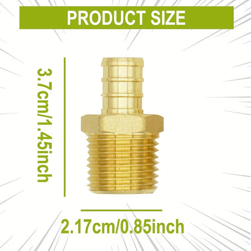 Brass PEX Crimp Adapters 20pcs - 10pcs 1/2¡± PEX x 1/2¡± Male NPT & 10pcs 1/2¡± PEX x 1/2¡± Female NPT Threaded Adapter, Crimp Fittings for PEX Pipe Plumbing Connections