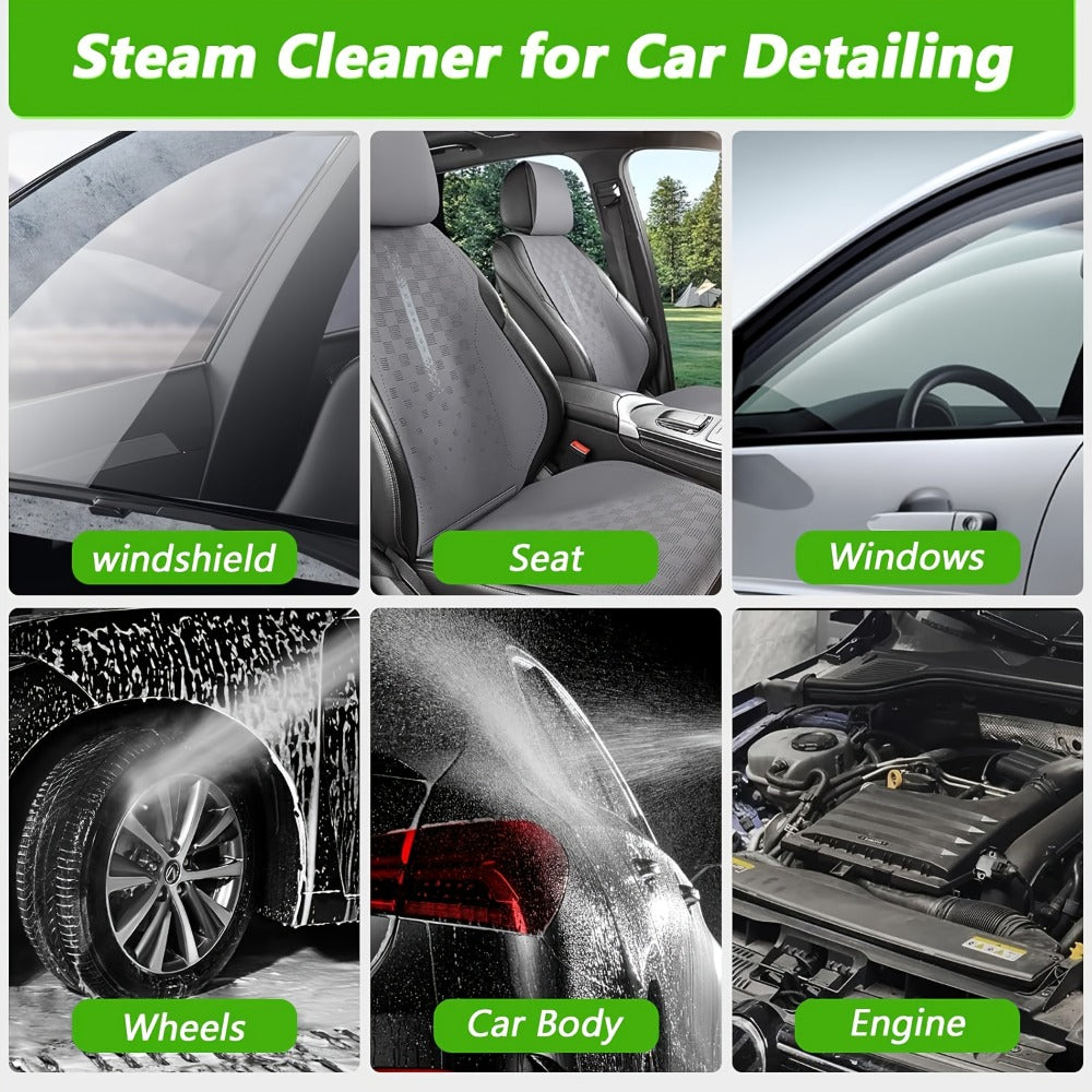 Handheld Steam Cleaner 1500W High Pressure 54.1oz Tank 3-Level Adjustable Portable Steamer for Home Car Furniture Tile Grout Bed Bugs Bathroom Kitchen Floor Upholstery
