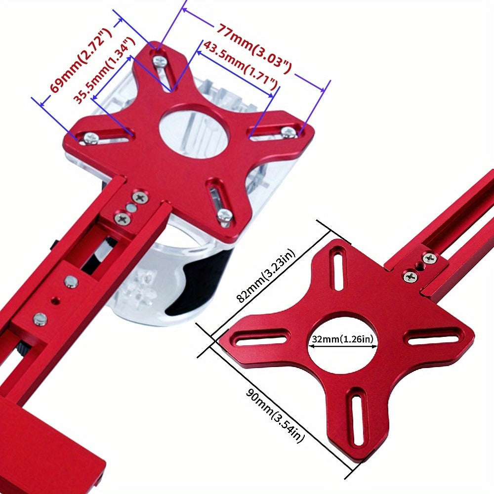 Router Circle Cutting Jig 4-in-1 Aluminum Alloy Woodworking