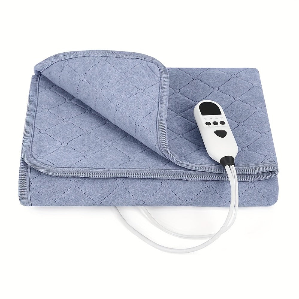 Electric Mattress Pad Heated Bed Warmer 63¡±x31¡± - 9 Heat Settings, 4 Auto Shutoff Modes, Rapid Warming, LED Controller, ETL Certified, Machine Washable, Low EMF, Winter Comfort Gift, Brown & Grey