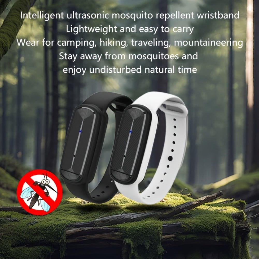 Ultrasonic Mosquito Repellent Bracelet 3-Pack ¨C USB Rechargeable Intelligent Bug Repellent Wristband for Camping, Outdoor, Hiking & Travel, Waterproof Mosquito Control Bracelet for Adults & Kids