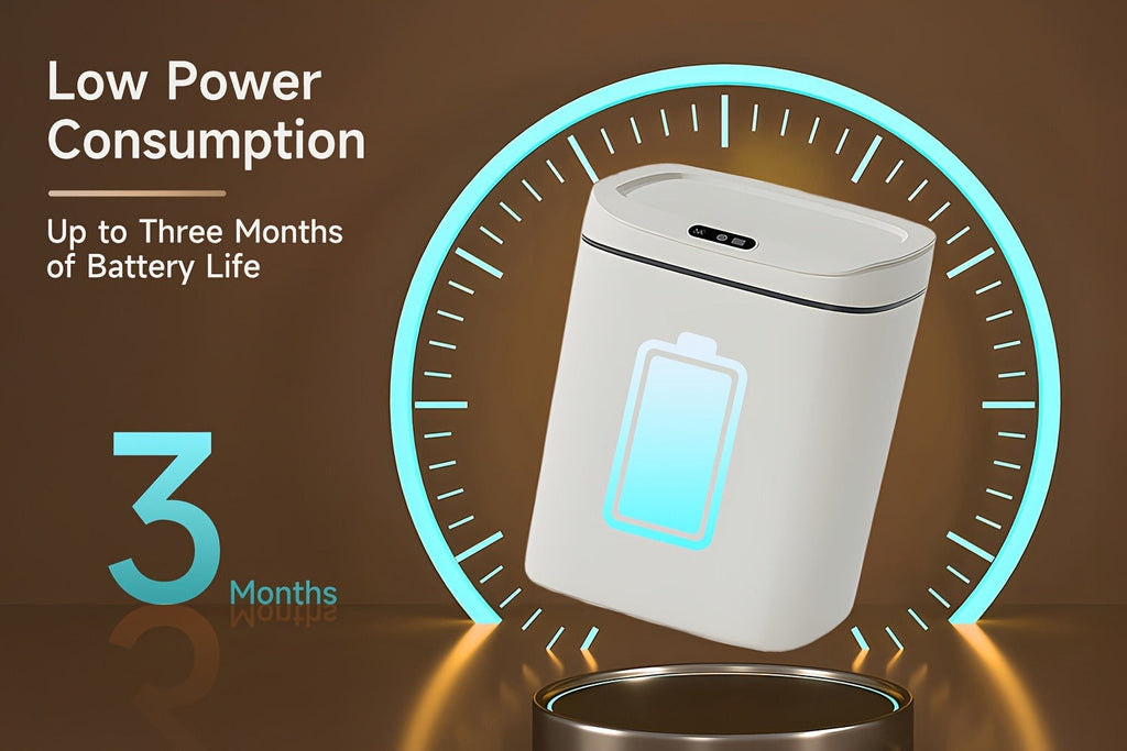 Motion Sensor Trash Can Touchless ¨C Smart Hands-Free Trash Bin with Sealing Lid & Odor-Blocking Technology, Trash Bag Fixing Ring, Easy Clean Durable Design for Kitchen, Office & Bathroom