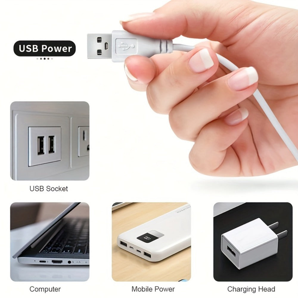 LED Neon Light Strip Touch Dimmer USB Flexible Ambient Glow Strip Lights for Vanity Mirror Bathroom Mirror Live Streaming Fill Light Bedroom Decor White Warm White 118in 196in 2pcs