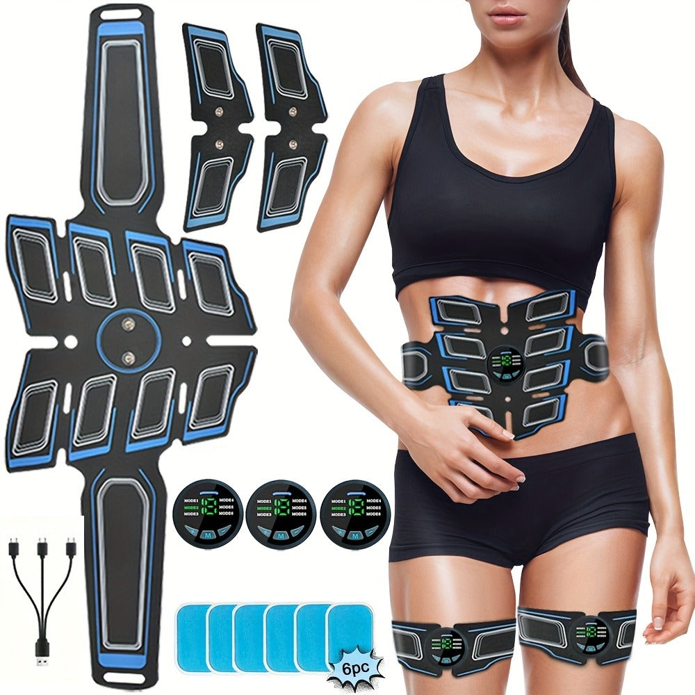 EMS Ab Muscle Training Band ¨C Whole Body Electric Muscle Stimulator Belt for Abdominal Toning, Passive Workout During Reading, Watching TV & Housework