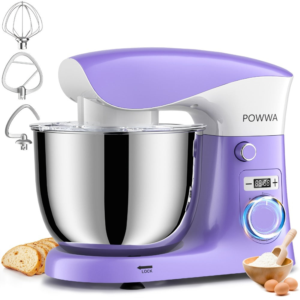 Stand Mixer 6.5 Qt Electric Kitchen Mixer 10-Speed Dough Mixer with Whisk Beater Dough Hook Dishwasher Safe Tilt-Head Food Mixer for Baking Bread Cake Cookie