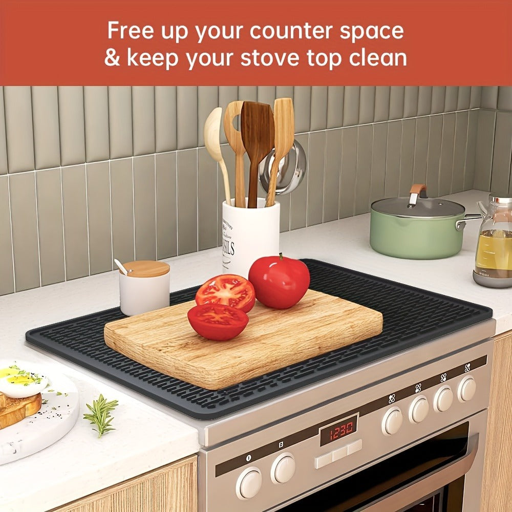 Silicone Stove Top Cover Mat 28¡±x20¡± - Heat Resistant Electric Stove Protector for Ceramic Glass Cooktop, Non-Slip Scratch Guard, Dishwasher Safe, Extra Large RV Range Cover, Multipurpose Kitchen Mat