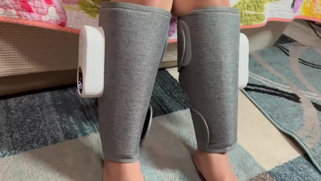 Air Compression Leg Massager ¨C Cordless Calf & Foot Massager with 3 Intensity Levels for Legs, Thighs, Knees & Feet | Circulation Booster, Holiday Gift for Women & Men