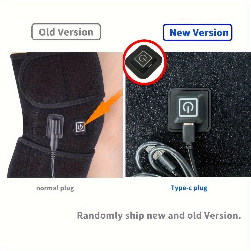 Knee Massager with Heat USB Electric Heating Pad Wrap Knee Pain Relief Massage Device for Arthritis Joint Stiffness Men Women Gift