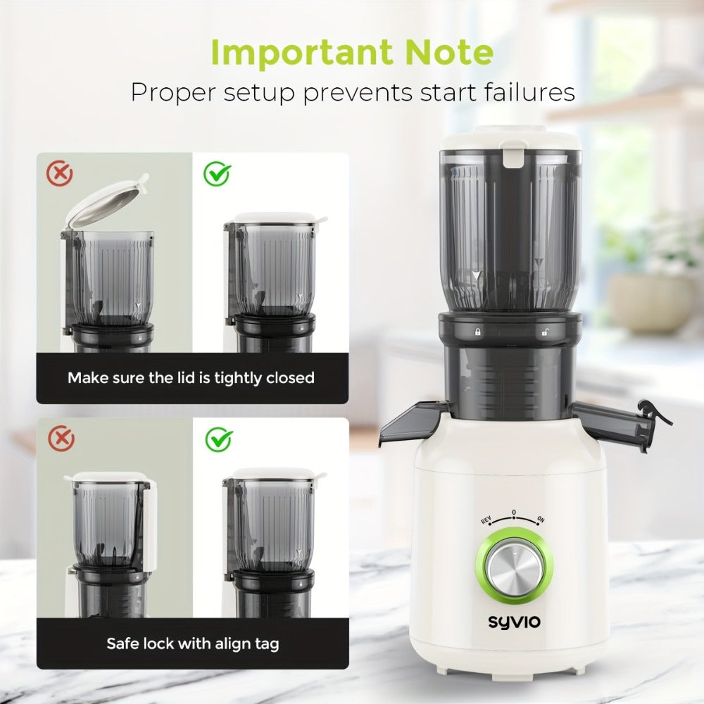 Centrifugal Juicer with 4.3-Inch Wide Feed Chute - 3-Speed Electric Juicer Machine for Whole Fruits & Vegetables, High Juice Yield, 3 Interchangeable Strainers, Easy to Clean, BPA-Free