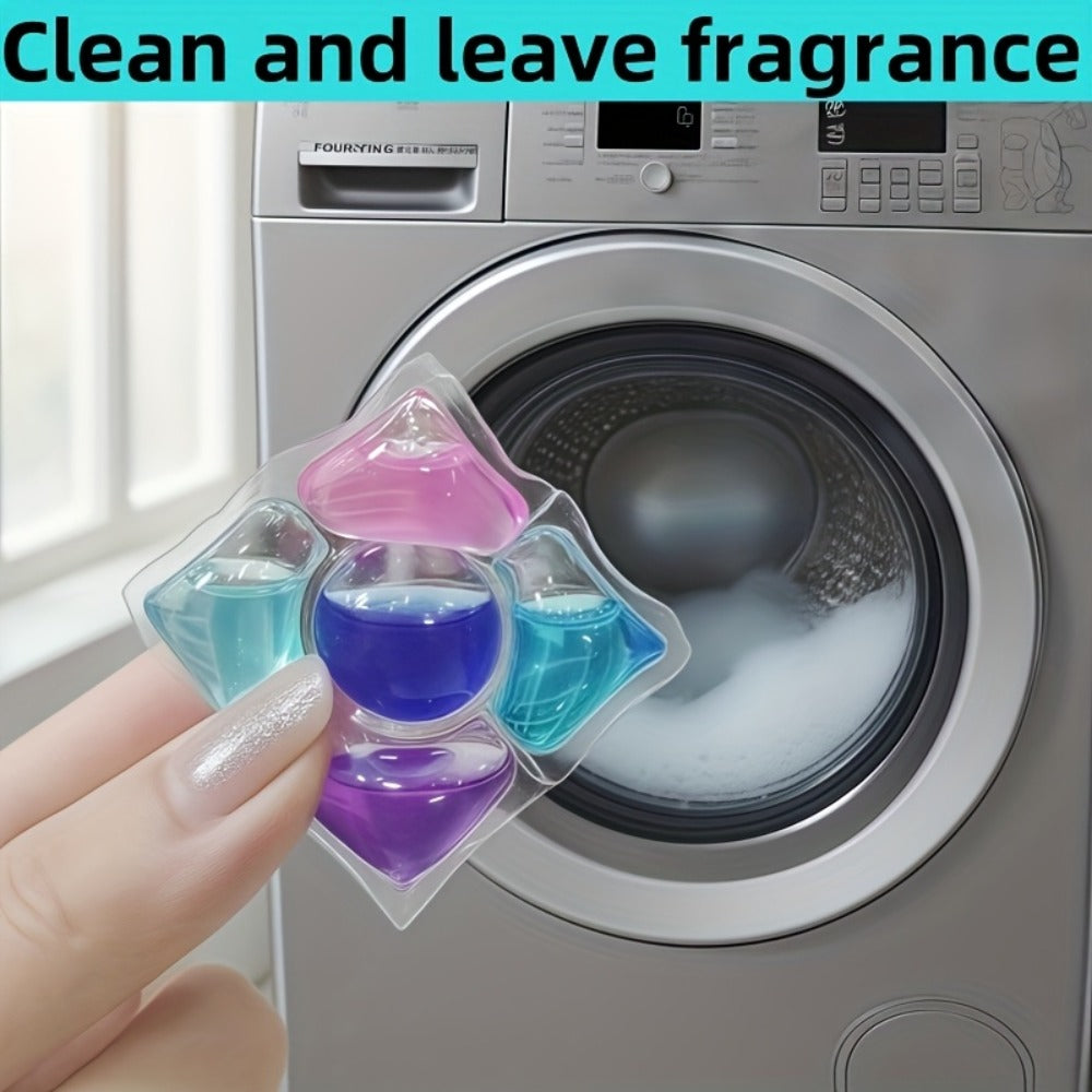 Laundry Pods 5-in-1 Scented Detergent Pods Powerful Stain Remover Long-Lasting Fragrance Each Pod Washes 8-12 Items 12g Per Pod Fabric Cleaner for Home