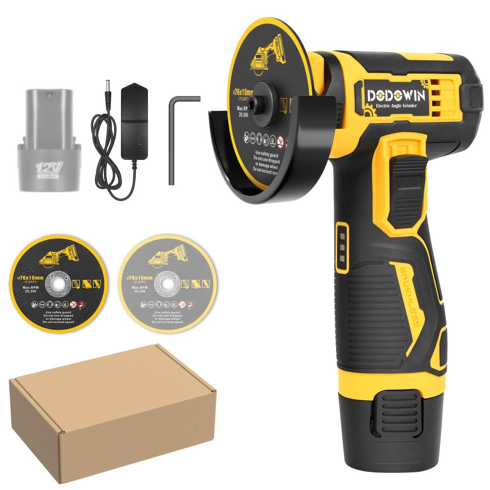 Mini Cordless Angle Grinder 19500RPM ¨C Electric Grinding Polishing Tool for Metal Wood Stone Concrete | Lithium Power Grinder with Battery Options