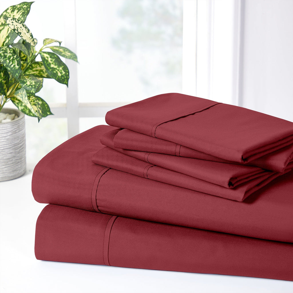 Bamboo Blend 6-Piece Sheet Set ¨C 2000 Thread Count SnugGrip Fitted Sheet 16¡± Deep Pocket Soft Wrinkle Resistant Twin Full Queen King Cal King
