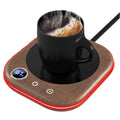 Smart Electric Coffee Mug Warmer 40W ¨C Desktop Coffee Cup Thermos with Temperature Display, 3 Heat Settings, 1¨C12 Hour Timer & 4-Hour Auto Shut-Off, Keeps Coffee Tea Milk Cocoa Warm ¨C Wood Grain Father's Day Gift