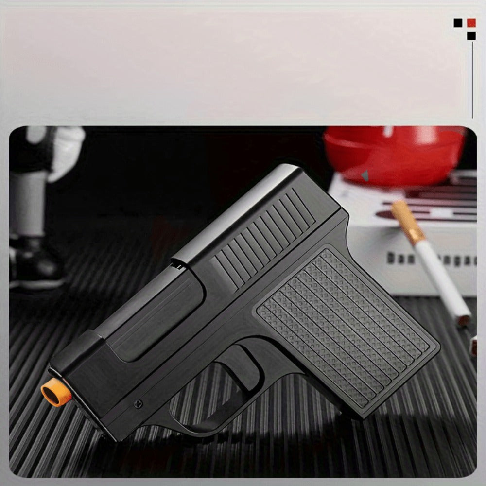 Blue Flame Torch Lighter with Adjustable Flame, Windproof Butane Cigar Lighter for BBQ Outdoor Survival Kitchen, Creative Cigarette Case Lighter with Gift Box Packaging ¨C Men's Gift (Butane Not Included)