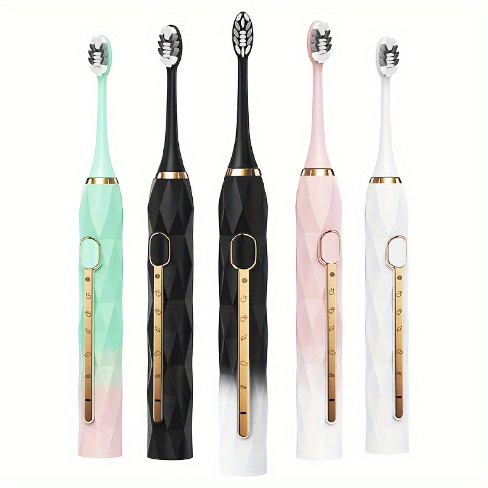 Sonic Electric Toothbrush IPX8 Waterproof USB Rechargeable with 10 Replacement Heads, Intelligent Timer, Travel Case & Charging Base ¨C 5 Colors for Men & Women