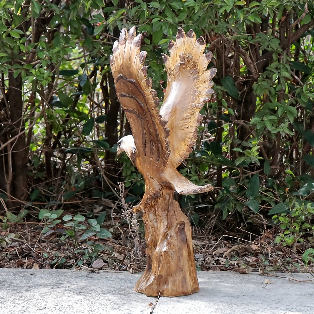 Eagle Statue 15.5-Inch Lifelike Resin Sculpture, Majestic Bald Eagle Figurine for Outdoor Garden, Patio, Yard & Indoor Home Decor ¡ª Classic Wildlife Art Accent, Housewarming & Holiday Gift
