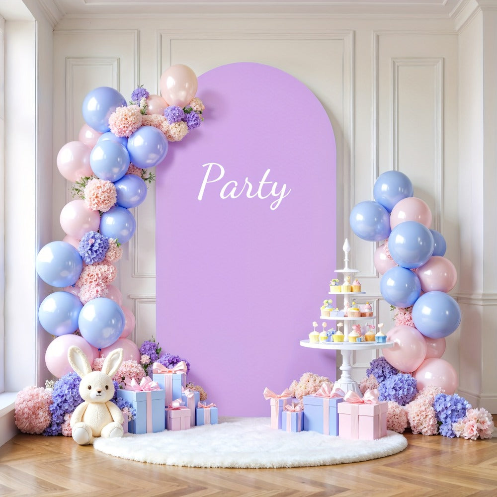 Arch Cover 6ft Stretchable Fabric Party Decoration | Wedding Ceremony Backdrop Cover Wrinkle-Free Zipper Fit for Gender Reveal Bridal Shower Birthday Holiday Celebration 8 Colors