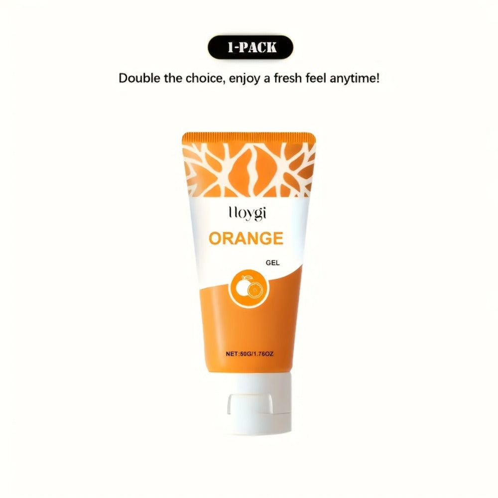 Exfoliating Gel Orange Enzyme 50g with Hyaluronic Acid Vitamin C - Gentle Face Body Scrub Gel for All Skin Types Clear Essence Exfoliator 1/2/3/4 Bottles