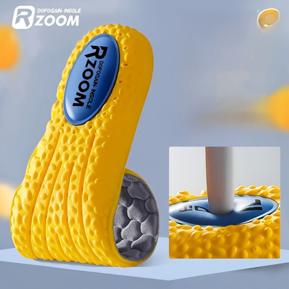 PU Insoles Shock Absorbing 2 Pairs - Full-Length Polyurethane Shoe Inserts with Arch Support, Breathable Moisture-Wicking Odor-Resistant, Knee Protection Heel Pad for Men & Women EU35-46