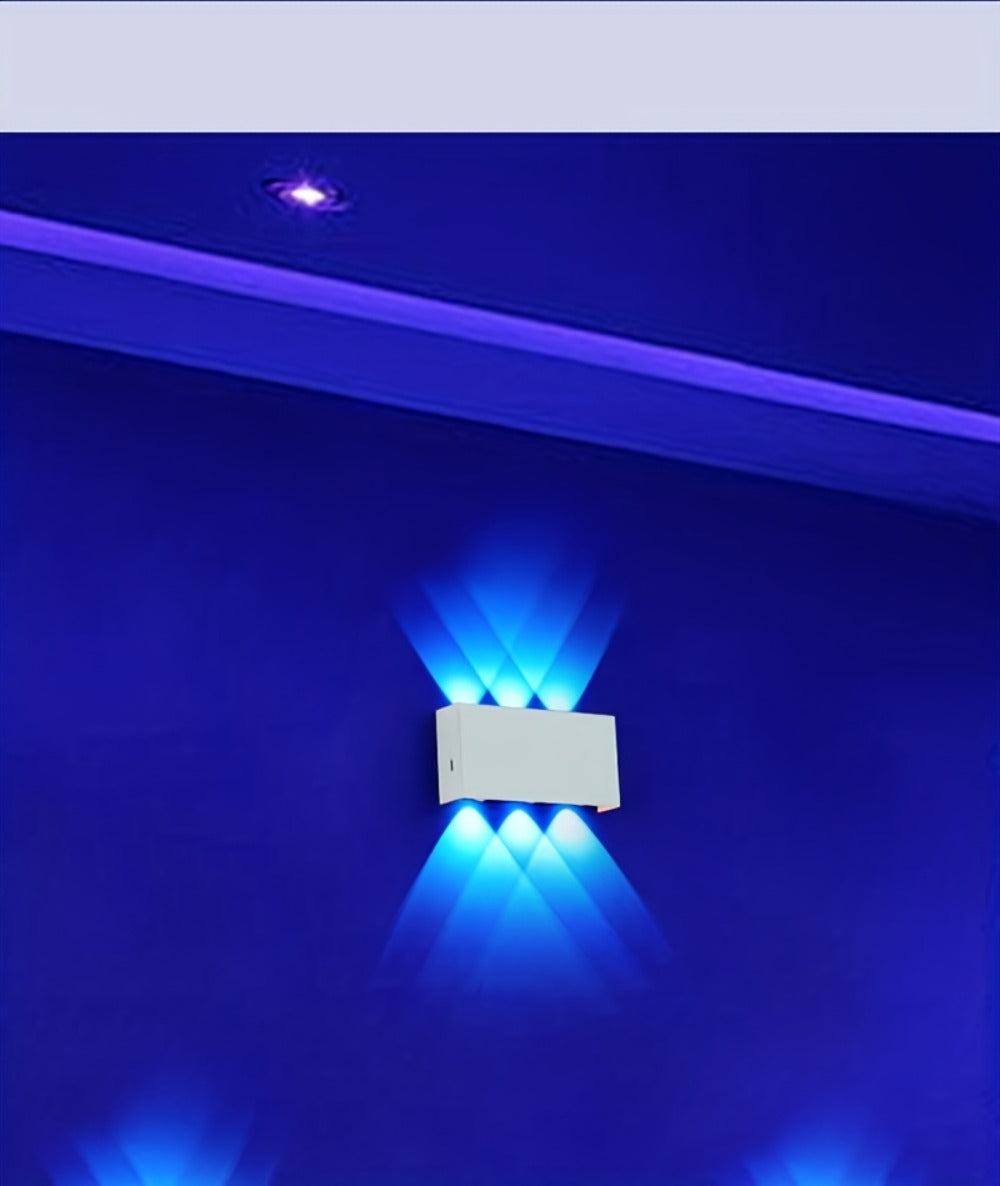 RGB Wall Light 2 Pack Battery Powered - Seven Color Gradient Dimming Night Light with Touch Switch | Festive Atmosphere Lamp for Bedroom, Hallway & Living Room Decoration