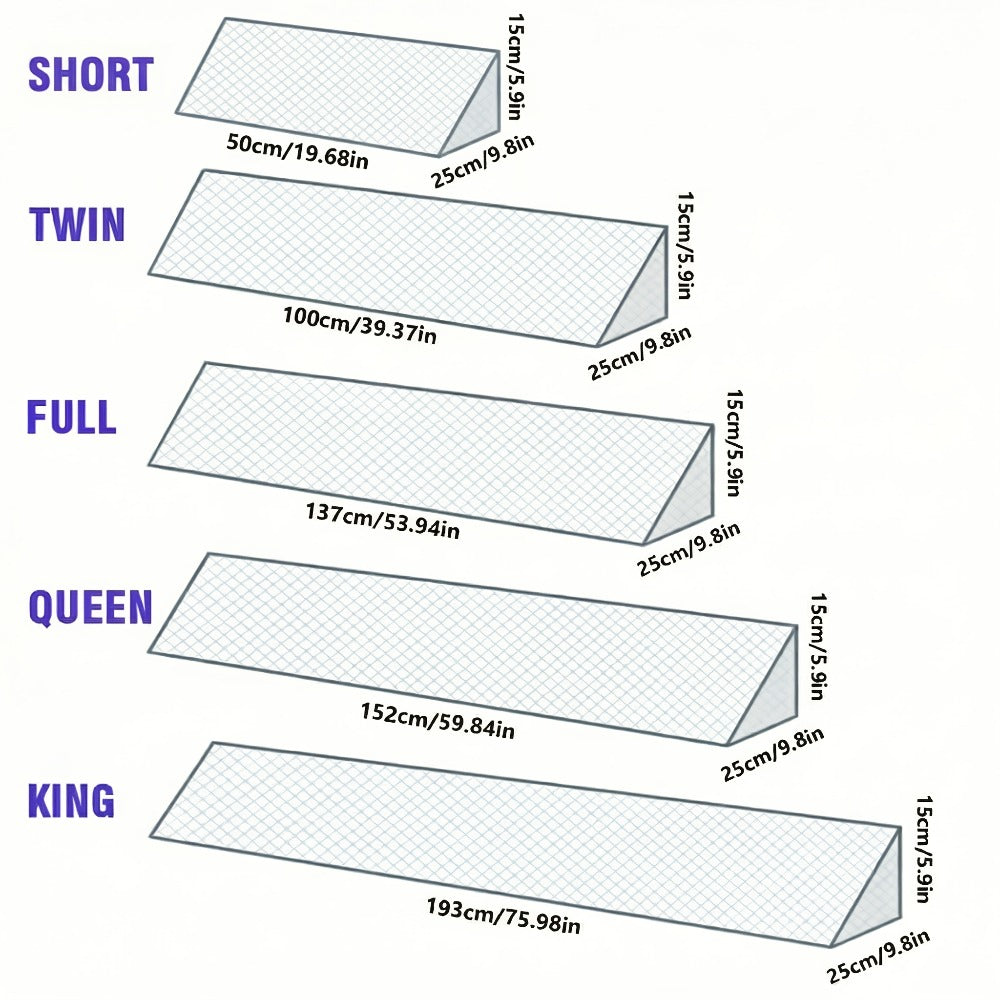 Bed Wedge Pillow Headboard Gap Filler Mattress Wedge Fills 0-7 Inch Gap Between Headboard and Mattress Backrest Pillow Twin Full Queen King