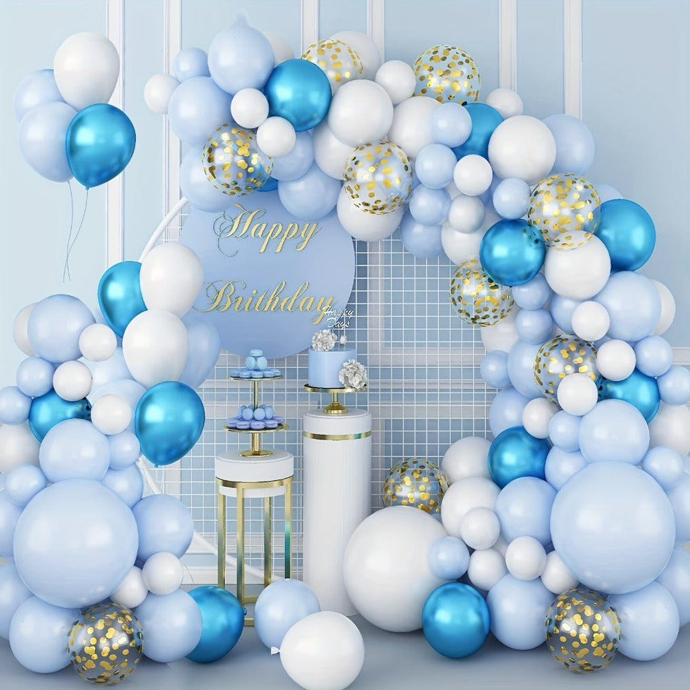 Balloon Arch Stand Kit 8FT & 5FT - Gold Flexible Balloon Column Half Arch Stand with Base, Free Bending Design for Wedding Birthday Baby Shower Graduation Party Decoration