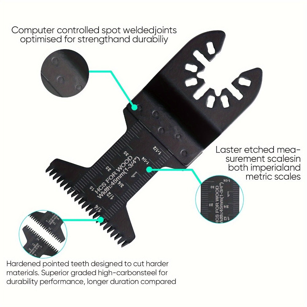 115pcs Oscillating Saw Blades Set with Sandpaper ¨C Multitool Blades for Wood Metal Plastic, Universal Fit for Major Brands, Complete DIY & Pro Cutting Kit