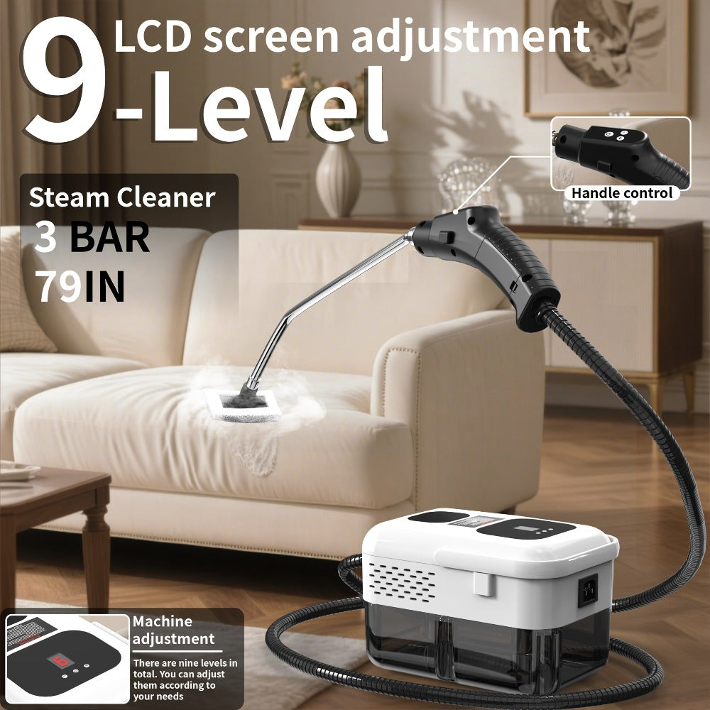 Portable Steam Cleaner High-Temperature High-Pressure Handheld Steamer for Home, Carpet, Tile & Grout Cleaning ¨C 9-Speed Adjustable, 3 Models: Basic, Upgraded & Smart