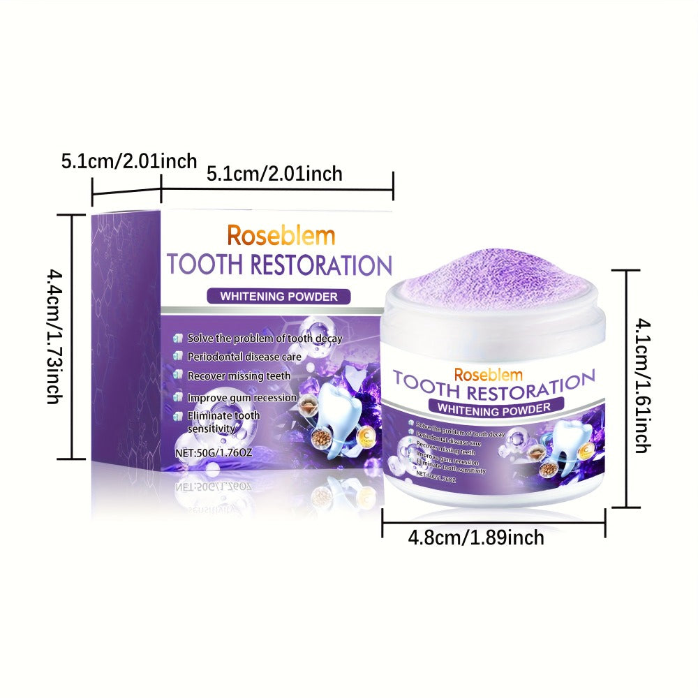 Tooth Repair Mineral Powder with Natural Purple Coating ¨C 2-Pack Remineralizing Tooth Powder for Sensitive Teeth, Gum Protection, Fresh Breath & Daily Oral Care for Adults and Teens
