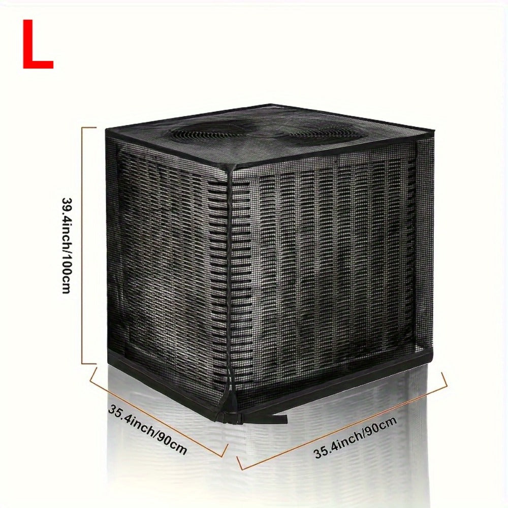 Outdoor AC Unit Cover Heavy Duty Waterproof Central Air Conditioner Cover with Mesh Vent Adjustable Straps UV Rain Snow Debris Bug Leaf Protection XS M L
