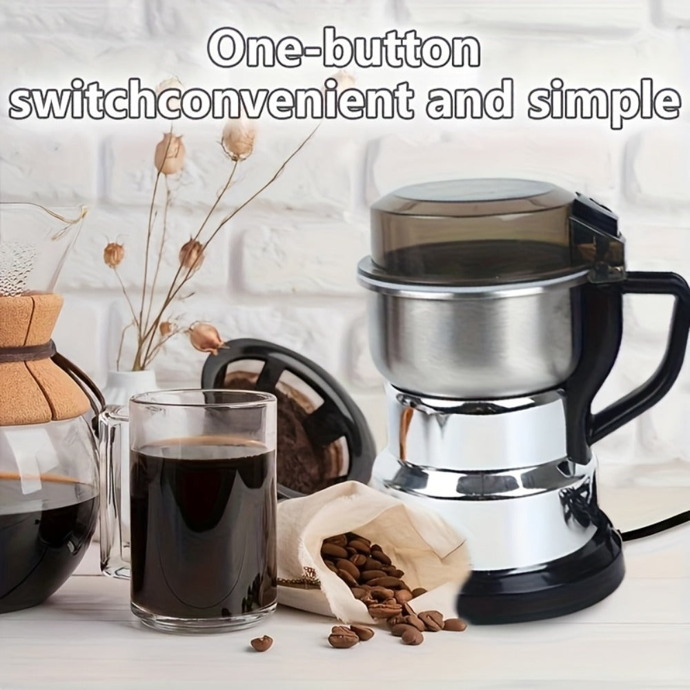 Electric Coffee Grinder 400ml 14oz 4-Blade Stainless Steel 10 Second Quick Grinding for Coffee Beans Spices Nuts Grains Dry Wet Dual Purpose Food Processor 25000 RPM