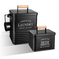 Laundry Pod Container & Dryer Sheet Holder Set with Scoop ¨C Metal Farmhouse Laundry Room Organizer, Detergent Dispenser & Soap Storage