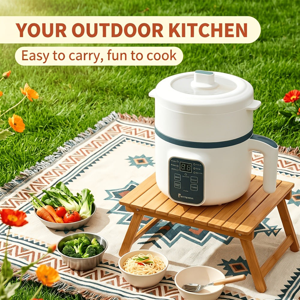 Electric Hot Pot 1.7L Multifunctional | 6 Cooking Modes Steam & Cook Non-Stick Mini Electric Cooker with Overheat & Dry Protection for 1-2 People ¨C Rice, Soup, Noodles & More, Single & Double Layer