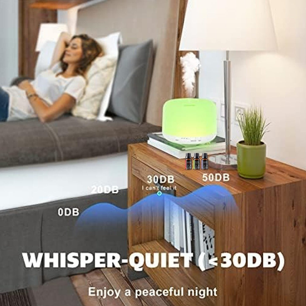 Remote Control Aroma Diffuser 300ml ¨C Humidifier & Mood Light with 6 Premium Essential Oils, Large Capacity 16.91oz Aromatherapy Diffuser for Bedroom, Office & Home, Gift Set