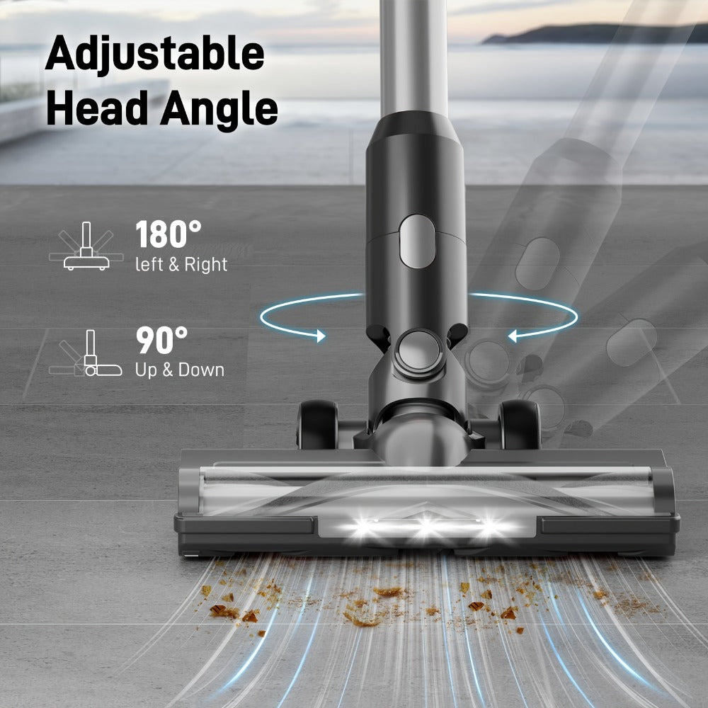 Stick Vacuum Cleaner 70Kpa MAX Suction Cordless & Corded 8-in-1 Handheld Vacuum for Hard Floors, Carpets & Pet Hair - Lightweight with Detachable Battery, LED Display, Up to 45 Min Runtime, Multiple Colors