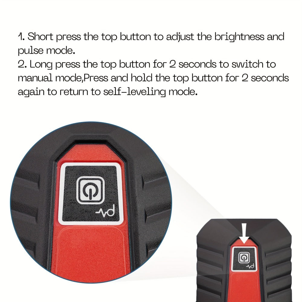 Laser Level Self Leveling 100ft 30m Two Line 360 Degree Magnetic Base Manual Pulse Mode Adjustable Brightness for Construction Tile Flooring Picture Hanging DIY Home Projects