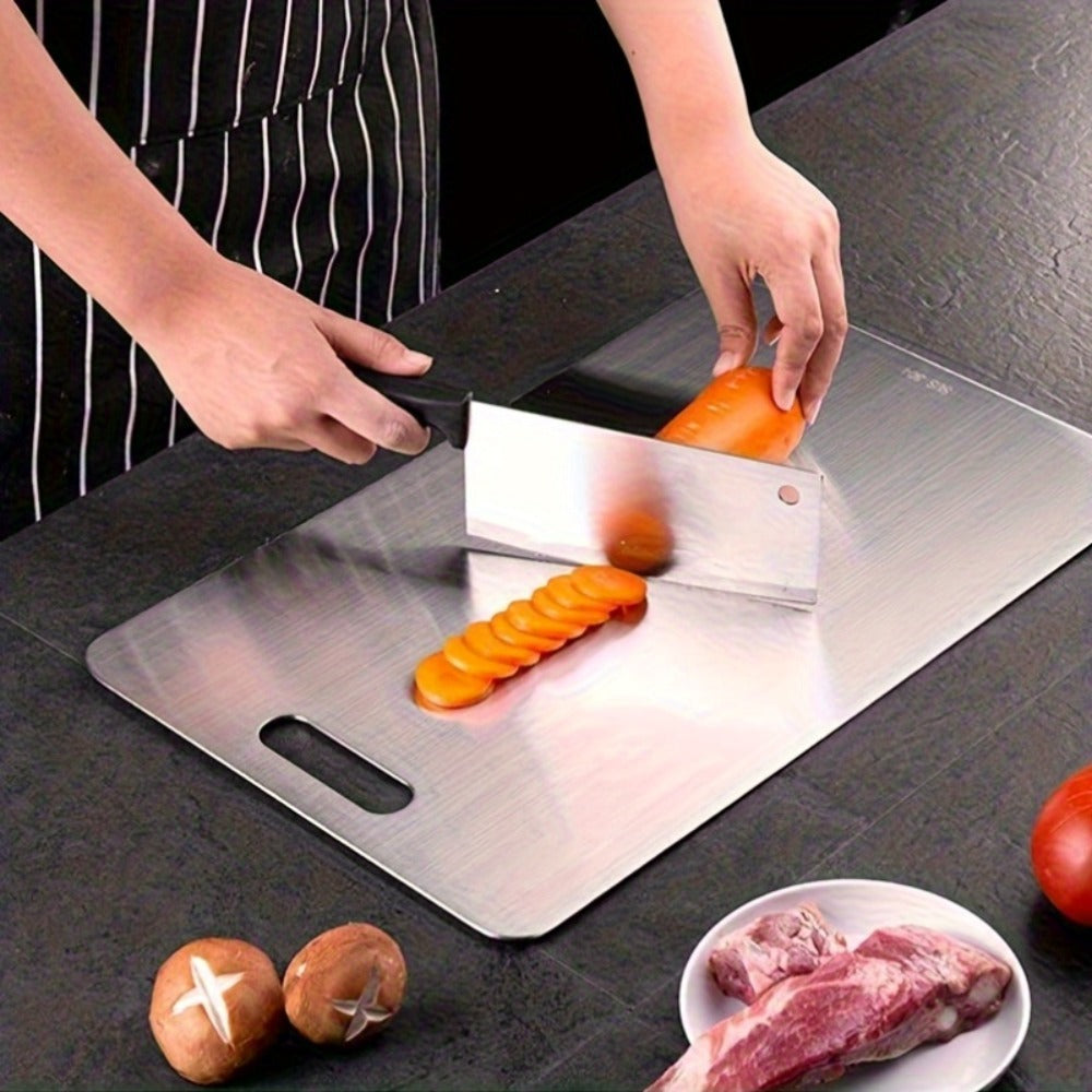 Stainless Steel Cutting Board Set of 3 ¨C Durable BPA-Free Kitchen Cutting Boards, Rust-Resistant & Easy to Clean, Space-Saving Nested Design for Meat, Vegetables & Food Prep