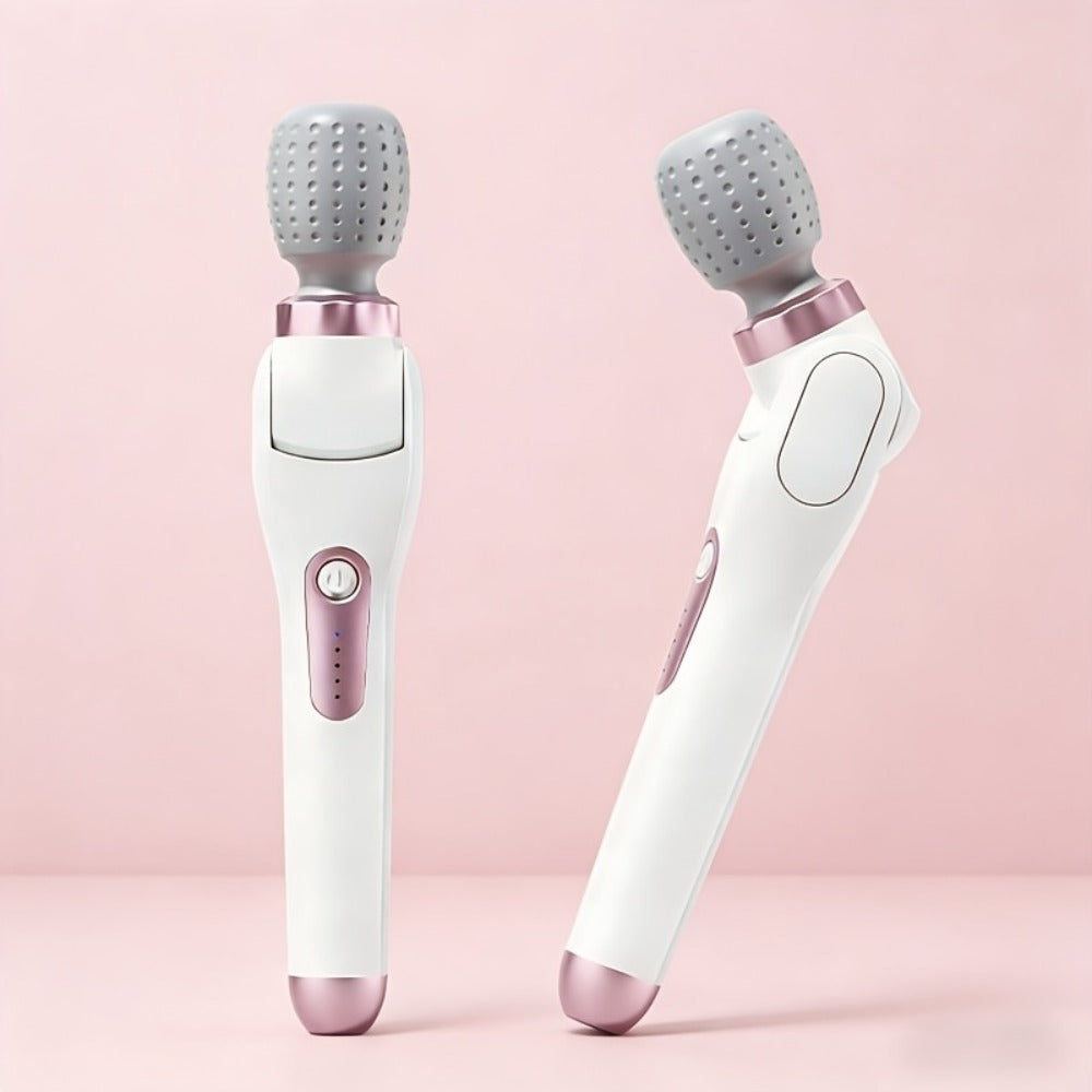 Electric Handheld Massager 180¡ã Foldable Massage Stick | 5-Speed Vibration USB Rechargeable Rotating Head | Full Body Relief Neck Back Shoulder Leg Waist | Portable Cordless Massager Gift for Women Men
