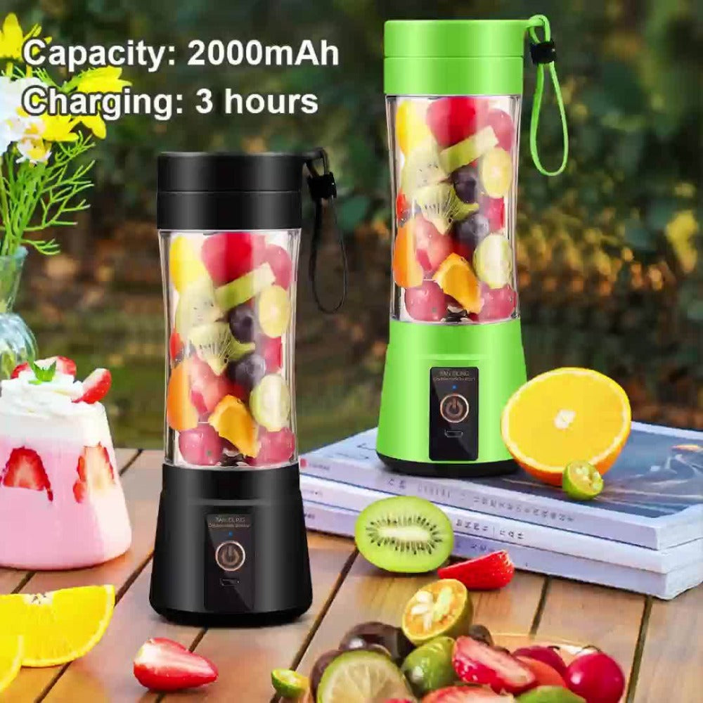 Portable Blender Cup USB Rechargeable 380ML - Mini Personal Blender with 6 Blades for Smoothies, Shakes & Juice, Compact Travel Blender for Office, Gym, Picnic & Outdoor, 5 Colors