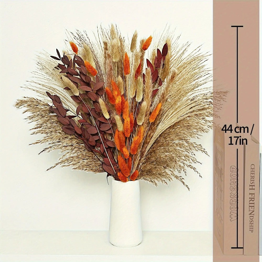 Artificial Pampas Grass Bouquet 72pcs ¨C Bohemian Rustic Farmhouse Decor for Home Wedding Centerpiece Halloween Thanksgiving Valentine's Day Cafe