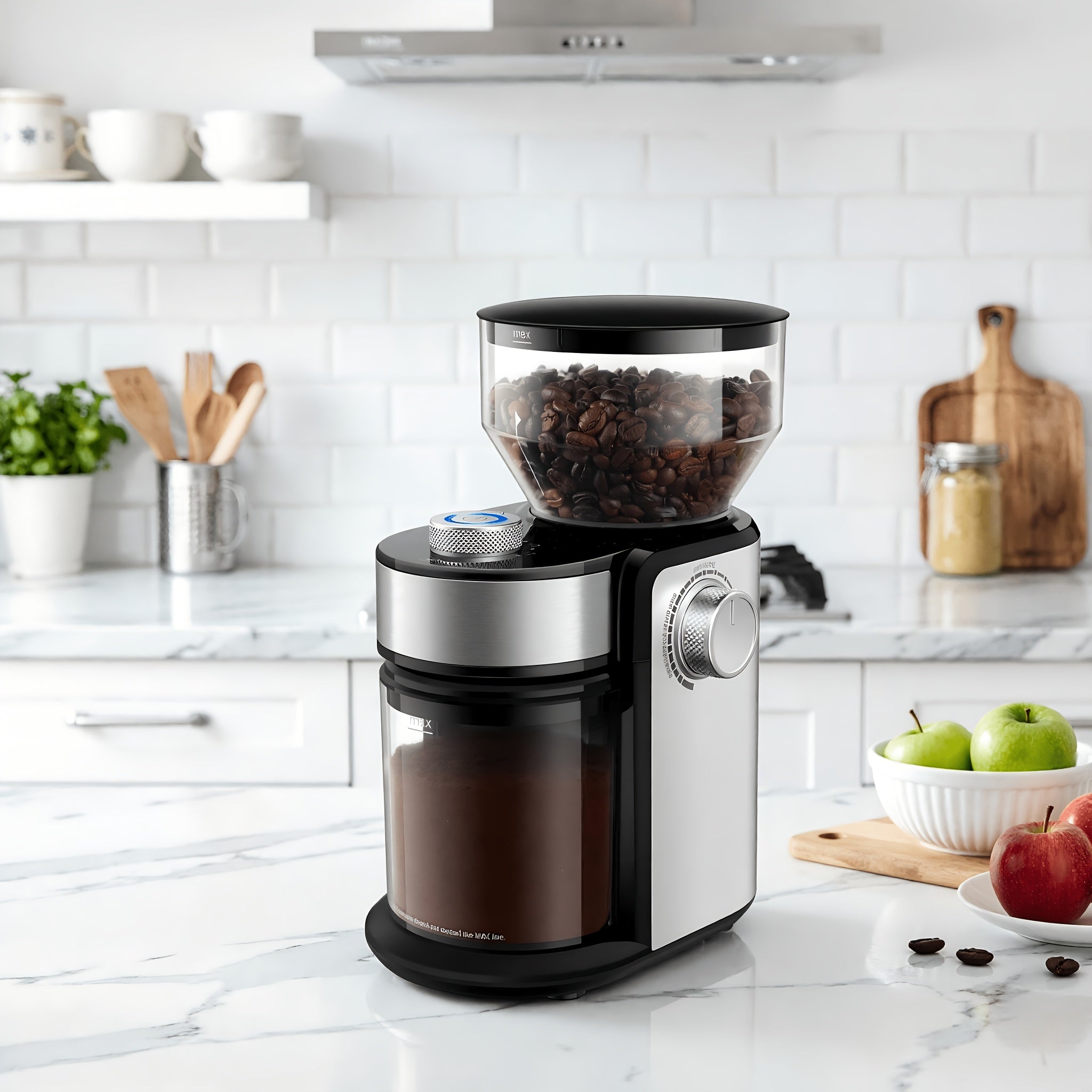 Burr Coffee Grinder Electric 16 Grind Settings Adjustable Burrs for 2-14 Cups Espresso Drip Pour Over French Press Home Barista Coffee Bean Grinder